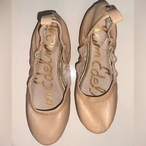 Sam Edelman nude leather ballet flats